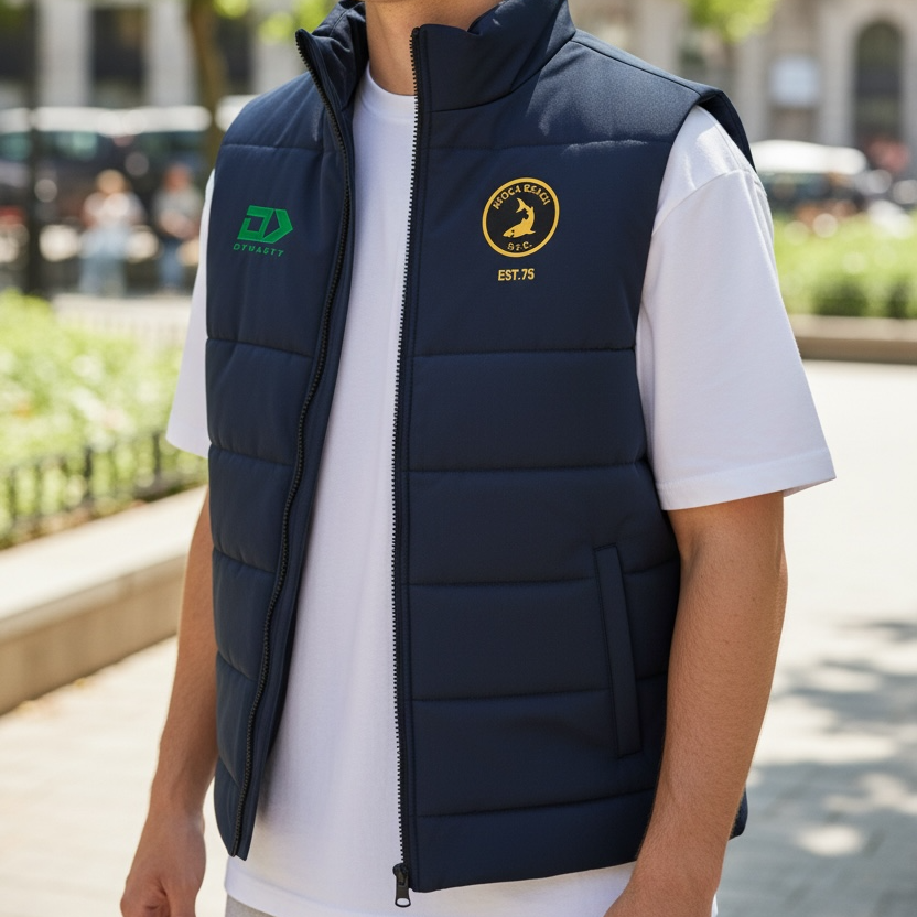Men's Navy Padded Vest IN STOCK